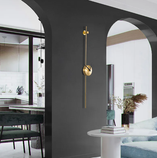ELEGANT GOLD SLIM WALLCLOCK 30 INCH