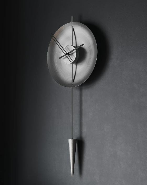 MODERN ART CONE PENDULAM GRAY WALLCLOCK 24 INCH