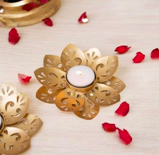 METAL FLOWER TLIGHT 5INCH PACK OF 25PCS