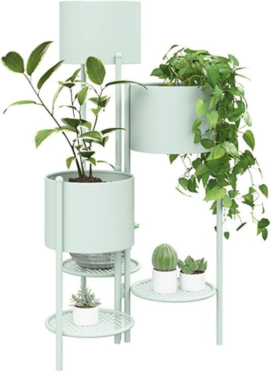 METAL FOLDING PLANTER GREEN FOR OUTDOOR AND INDOOR PLANTS 30INCH