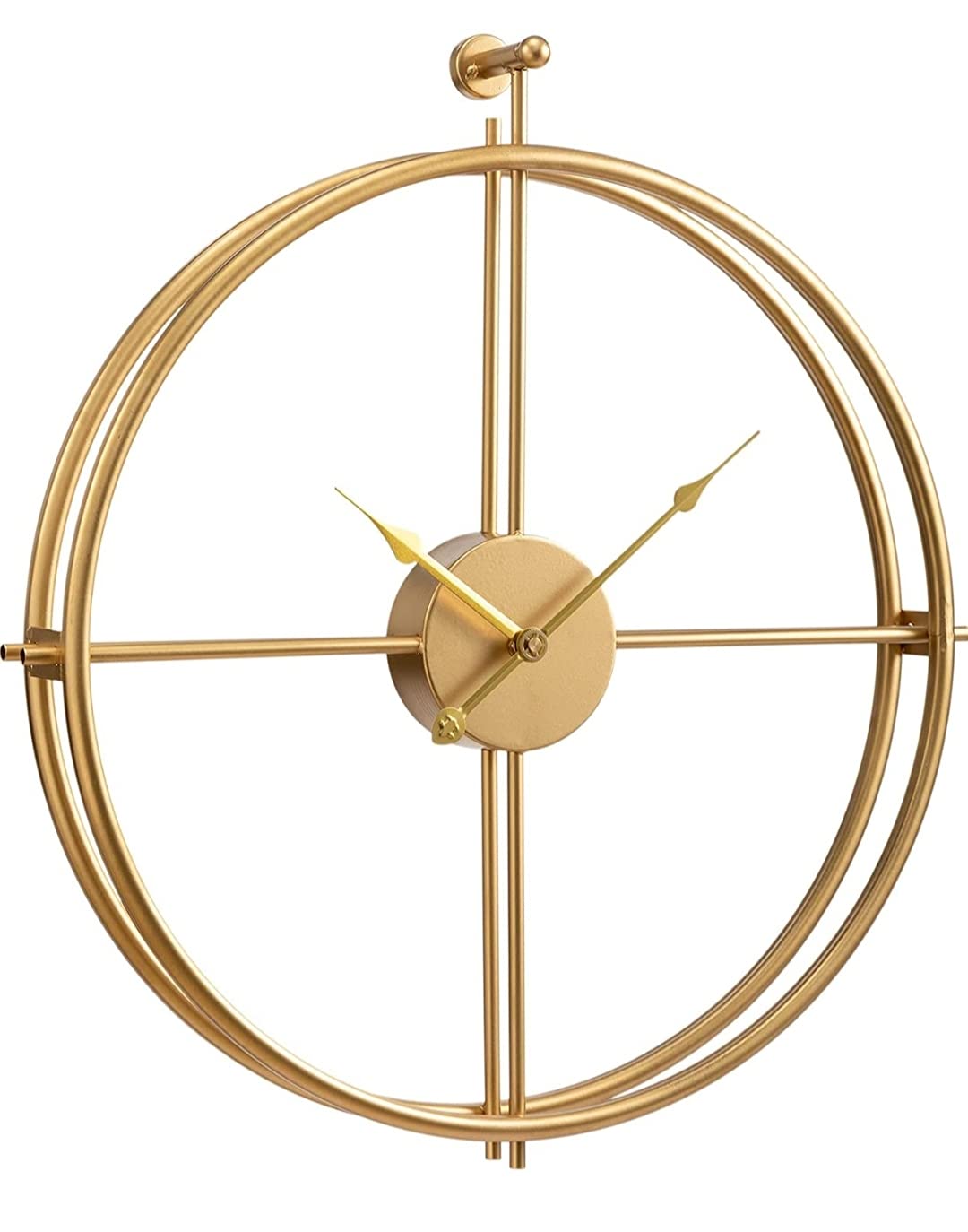 MODERN MINIMALIST DOUBLE RING GOLD WALLCLOCK 24 INCH