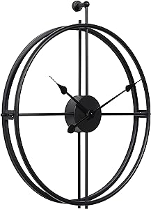 MODERN MINIMALIST DOUBLE RING BLACK WALLCLOCK 24 INCH