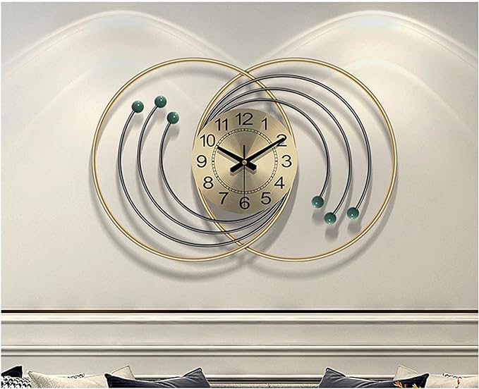 AUTOMIC RINGS METAL GOLD & BLACK WALLCLOCK 24 INCH