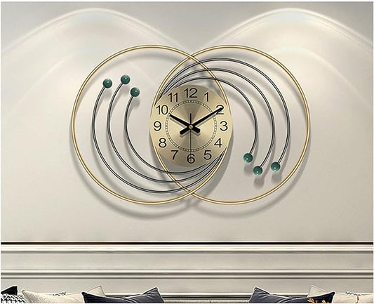 AUTOMIC RINGS METAL GOLD & BLACK WALLCLOCK 24 INCH
