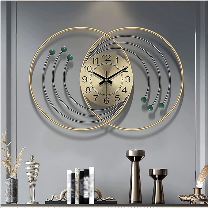 AUTOMIC RINGS METAL GOLD & BLACK WALLCLOCK 24 INCH