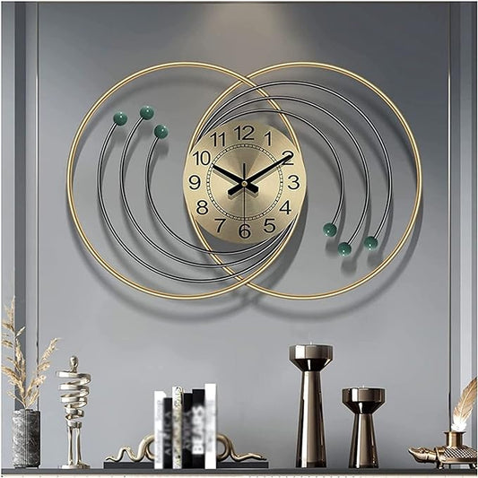 AUTOMIC RINGS METAL GOLD & BLACK WALLCLOCK 24 INCH