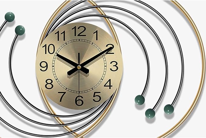AUTOMIC RINGS METAL GOLD & BLACK WALLCLOCK 24 INCH