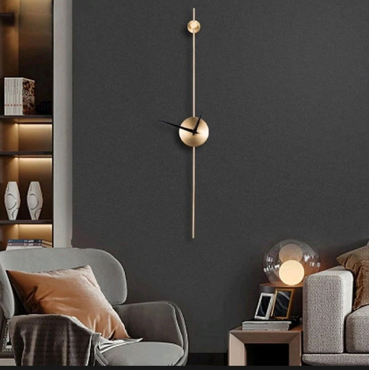 ELEGANT GOLD SLIM WALLCLOCK 30 INCH