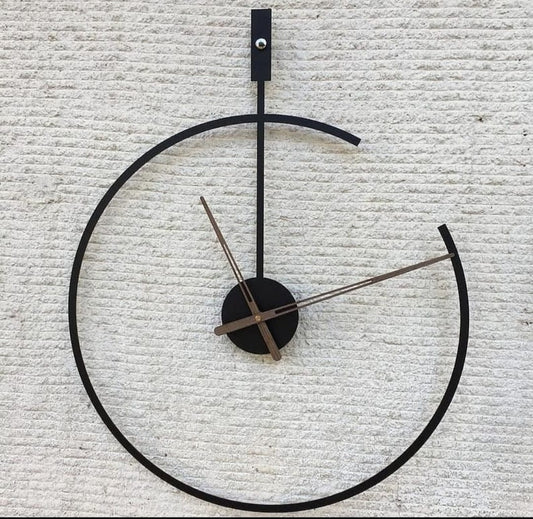 METAL HALFRING WALLCLOCK 24INCH
