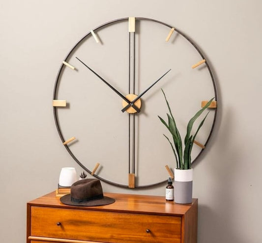 Gold Strips WallClock