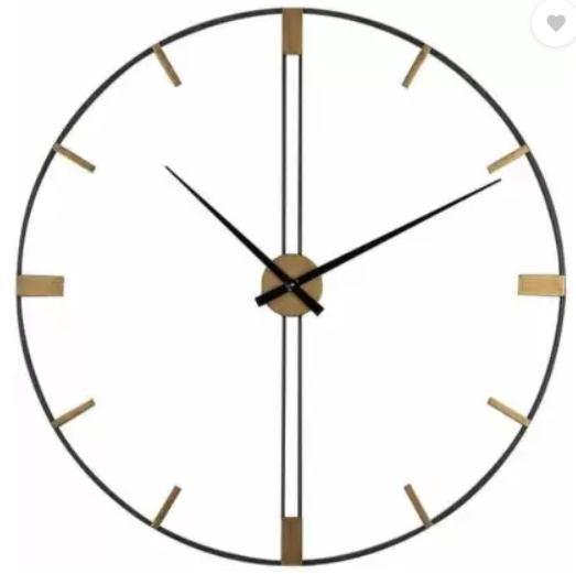 Gold Strips WallClock