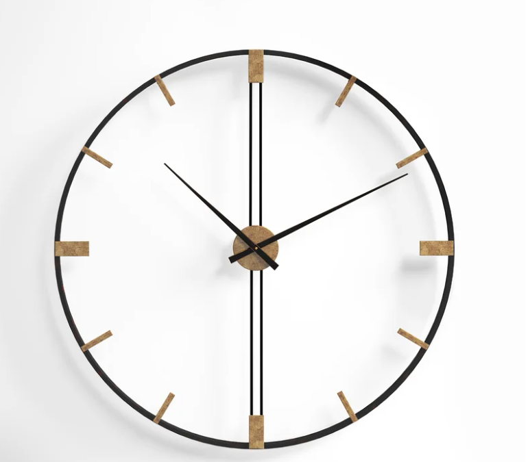 Gold Strips WallClock