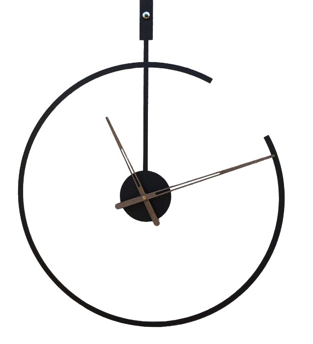 METAL HALFRING WALLCLOCK 24INCH