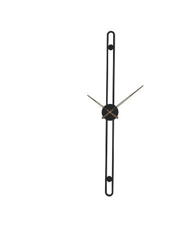 MINIMALIST SLIM BLACK METAL WALLCLOCK 30 INCH