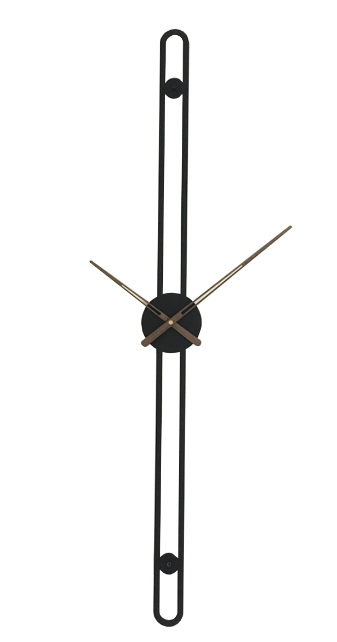 MINIMALIST SLIM BLACK METAL WALLCLOCK 30 INCH