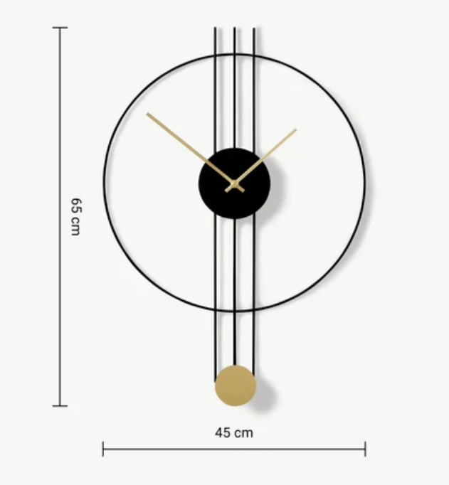 Three Lines Pendulam Wallclock 24 inch