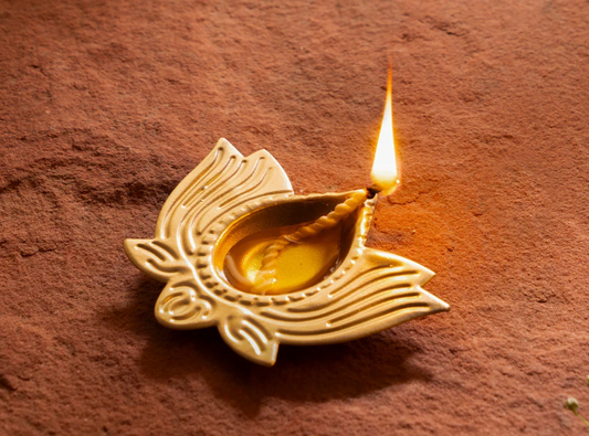 METAL 3INCH LOTUS DIYA PACK OF 50